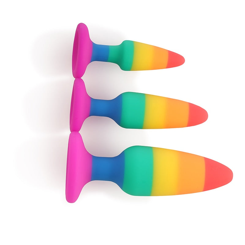 BDSM Colorful Silicone Anal Plug Dildo G-Spot Stimulate Butt Plug Goods For Adults Ass